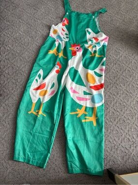Chicken Print Overalls